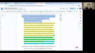 Annotated Bibliography Draft Overview [upl. by Hashim]