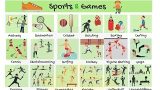 List of Sports Types of Sports and Games in English  Sports List [upl. by Etnuahc]