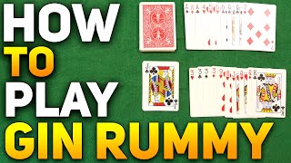 How to Play GIN RUMMY All Rules and Nuances  Card Game for 2 Players  Rules of Gin Rummy games [upl. by Kolodgie621]