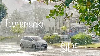 Starkes Unwetter in der Side Türkei 2022 1522 side evrenseki türkei [upl. by Sairahcaz]