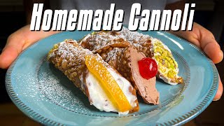 How to Make Cannoli from Scratch  Homemade Cannoli Recipe [upl. by Elata]