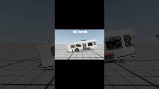 Bus speed crash test with high speed ending shorts beamng crash beamngdrive racing gaming [upl. by Ettezyl]