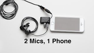 2 Mics 1 Phone Recording 2 Lavs with Your SmartPhone RODE smartLav [upl. by Awe861]