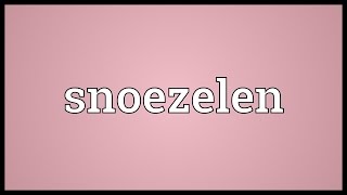 Snoezelen Meaning [upl. by Cummine]