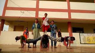 kgbv school girls pyramids formation [upl. by Derby]