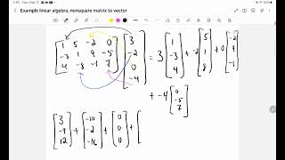 Daily Linear Algebra Nonsquare matrix to vector multiplication 1 [upl. by Eiramyllek53]