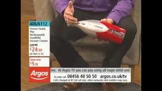 Hoover Handy Plus Rechargeable Handheld Vacuum Cleaner Demonstrated on Argos TV [upl. by Phylys]