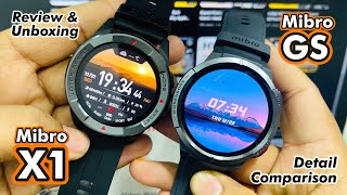 Mibro GS vs Mibro X1 Smart Watch  Detail Review  Unboxing  Comparison  Wear Teck [upl. by Eihcir]