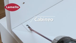 Lamello Cabineo Furniture connector without edge drilling [upl. by Pruter]