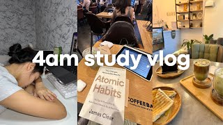 4 AM college study vlog cramming on exam week lots of matcha run 🍵 [upl. by Assiroc252]