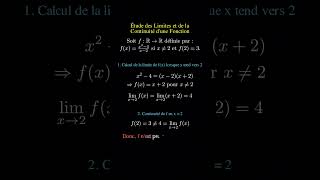 Limite et continuité dune fonction Prolongement par continuité  maths fonction continuité [upl. by Cod82]