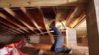 Building My Own Home Episode 115  Putting Rockwool Insulation Under the Floor [upl. by Pearl]