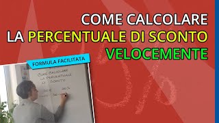 Come calcolare la percentuale di Sconto Velocemente  Maria Grazia Pastore [upl. by Alleahcim]