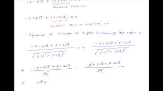 Find bisectors of angles made by lines xysqrt362sqrt3 and xysqrt362sqrt3 [upl. by Rhodes]