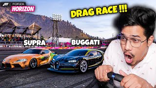 BEAST SUPRA VS BUGGATI CHIRON  DRAG RACE 🤑 [upl. by Naugan]