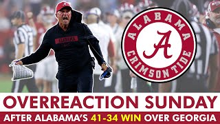 OVERREACTION Sunday After Alabama Football’s 4134 Win Over Georgia  Ryan Williams Jalen Milroe [upl. by Akinirt645]