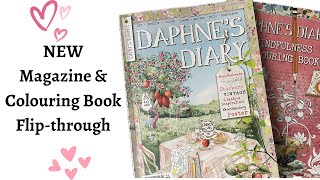 NEW COLOURING BOOK AND MAGAZINE FLIP THROUGH ISSUE 6  DAPHNES DIARY mindfulness papersounds [upl. by Ahsinev]