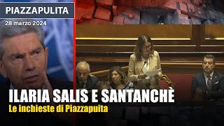 Piazzapulita su Ilaria Salis e Daniela Santanchè la truffa sulla cassa Covid [upl. by Mollee]