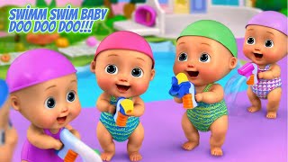 Swimmy Swim Baby Fun Pool Adventures with Animated Babies Kids Rhyme [upl. by Lear588]