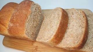 Soft whole wheat bread loaf recipe [upl. by Nuahs]