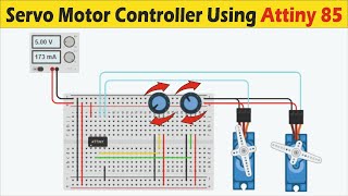 How to operate Attiny85 with servo motor  Attiny85 Controller [upl. by Aihtyc529]