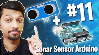 Using Ultrasonic sensor with Arduino  Free Arduino Course [upl. by Trebornhoj]