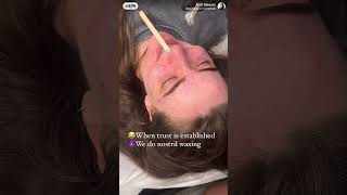 Her first Nostril waxing  wasn’t painful at all waxing toronto [upl. by Youngman]