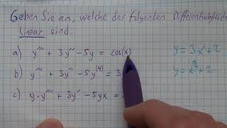 3 Lineare und nichtlineare Differentialgleichung [upl. by Spieler671]