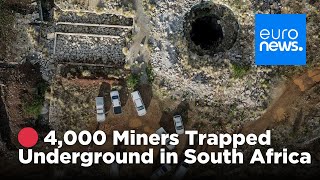 🔴 Trapped miners in South Africa Over 4000 illegal miners await rescue in Stilfontein [upl. by Nosbig]