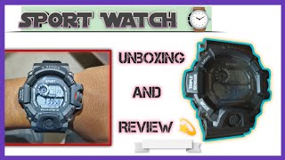 SPORT WATCH ⌚ Unboxing and review 🥰viralvideo unboxing [upl. by Aratnahs]