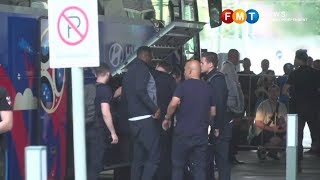 France squad arrive in Moscow ahead of World Cup final [upl. by Sparrow596]