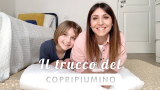 Come inserire il PIUMINO nel COPRIPIUMINO  un trucco che ti cambierà la vita [upl. by Adnohryt374]