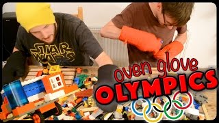 BUILDING A LEGO HOUSE WEARING OVEN GLOVES [upl. by Dweck]