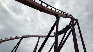 Raging Bull OffRide Six Flags Great America 2018 4K [upl. by Rickard890]