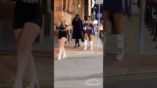 Manchester City UK Party Girl Nightlife 🚶‍♀️🌃 2024 citylife citynight girlsnightout nightclub [upl. by Aelc807]