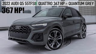 HYBRID OVER ELECTRIC 2022 AUDI Q5 55TFSIE QUATTRO 367HP  QUANTUM GREY POWERFUL SUV  4K IN DETAIL [upl. by Ehudd]