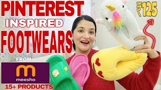 meeshohaul 25 PINTEREST PRODUCTS BEST RANDOM FOOTWEARS HAUL FROM MEESHO STARTING AT ₹ 120🔥meesho [upl. by Aicad]