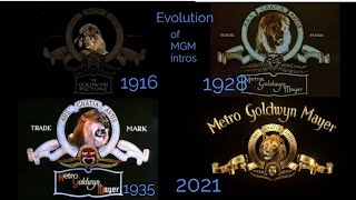 Evolution of MetroGoldwynMayer intros 1916now MGM [upl. by Yelnikcm]