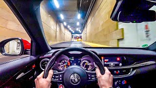 Alfa Romeo Stelvio Quadrifoglio 510HP NIGHT POV DRIVE Onboard 60FPS [upl. by Naleek339]