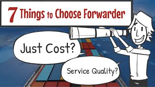 7 Things to consider when you choose good Freight Forwarder [upl. by Ruthe698]