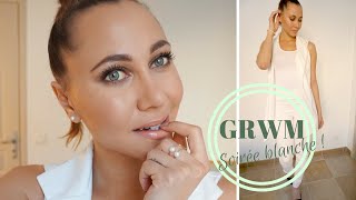 GRWM soirée blanche  tenue makeup amp coiffureColashood2 [upl. by Corbin]