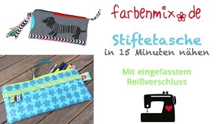 Stiftetasche in 15 Minuten nähen mitmachen [upl. by Rodmann]