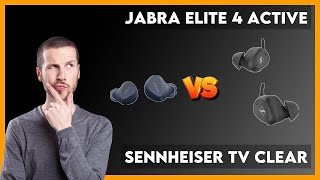 Jabra Elite 4 Active vs Sennheiser TV Clear Comparison [upl. by Lamonica]