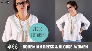 Eine tolle BohoBluse ganz einfach selber Nähen DIYNähTutorial [upl. by Gusella]