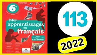 mes apprentissages en français 6 page 113 préfixes et suffixes 2022 [upl. by Fatma902]