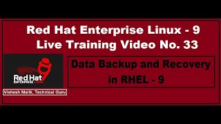 Data Backup and Recovery in RHEL9  Data Backup and Recovery in Hindi [upl. by Ziul]