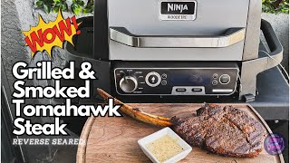 Tomahawk Steak with Mustard Dipping Sauce Ninja Wood Fire Grill [upl. by Orten]