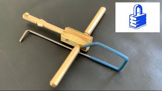 52 DIY lock picking project make your own cheap Brass Mortice lock  Lever padlock tension tool [upl. by Haskins]