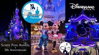 ✨🎆VLOG  SOIRÉE PASS ANNUEL 30éme ANNIVERSAIRE DE DISNEYLAND PARIS  😍Full Shows 🎂 [upl. by Sorcim68]