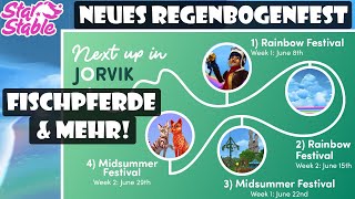 Regenbogenfestival Neue Fischpferde amp Mehr Juni Roadmap  Star Stable Online SSO [upl. by Ardnuassak]